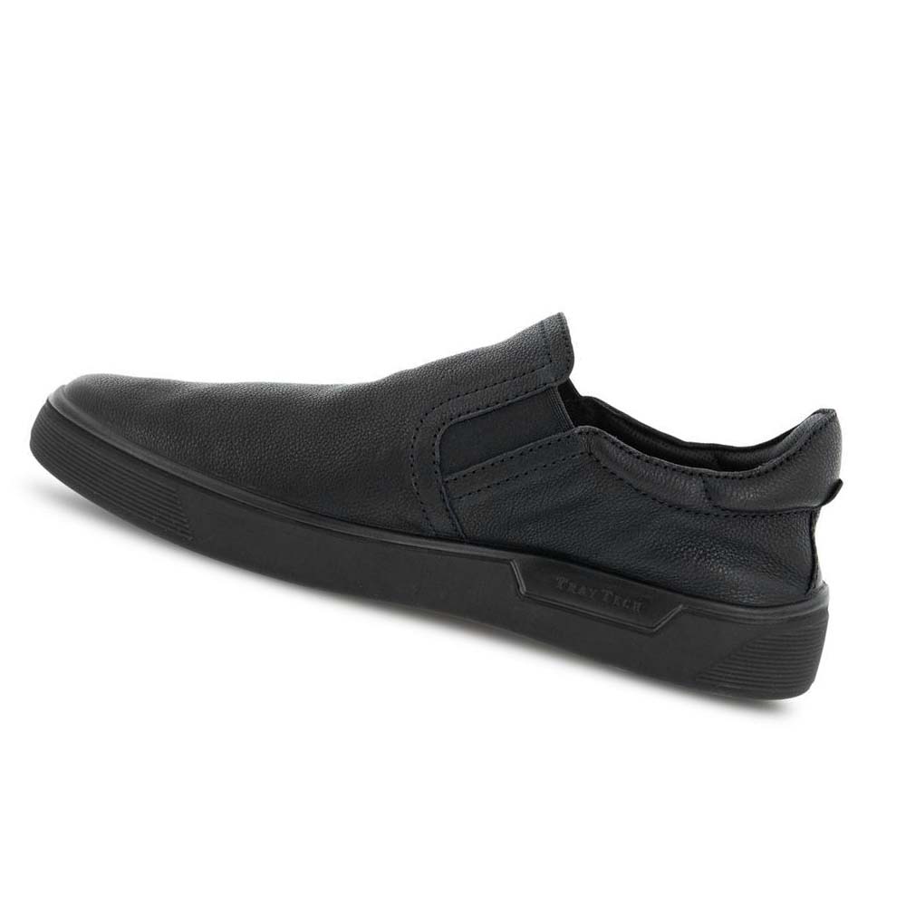 Ecco Street Tray Retro Slip-on Casual Skor Herr Svarta | SE 499ILH